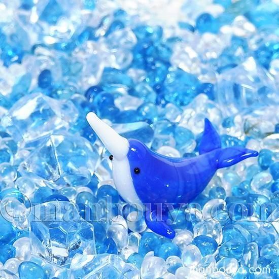 イッカク グッズ 海の生き物 ミニチュア ガラス細工 水族館 おみやげ