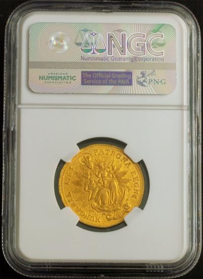 ハンガリー 1765KB マリア・テレジア 2ダカット 金貨 NGC AU58 聖母子