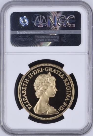イギリス 1981 エリザベス2世 ヤングエリザベス 5ポンドプルーフ金貨