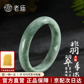 豆种翡翠飘花手镯型号规格- 京东