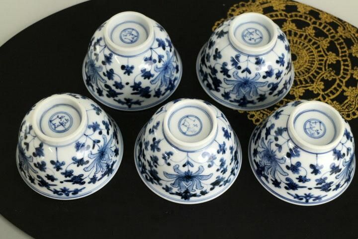 宮内庁御用窯】汲出揃 牡丹唐草/山本長左