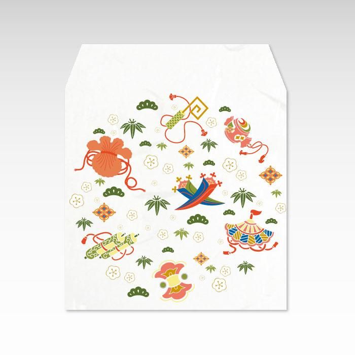宝尽くし／コイン(硬貨)用ぽち袋(小)5枚【和紙製】 - 【京都かみんぐ