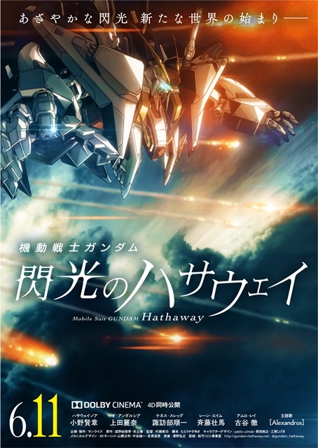 アニメ映画『機動戦士ガンダム 閃光のハサウェイ』新公開日が6月11日に