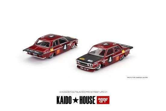 KAIDO☆HOUSE x MINI GT 1/64 Datsun 510 Pro Street JPN V1- ミニカー