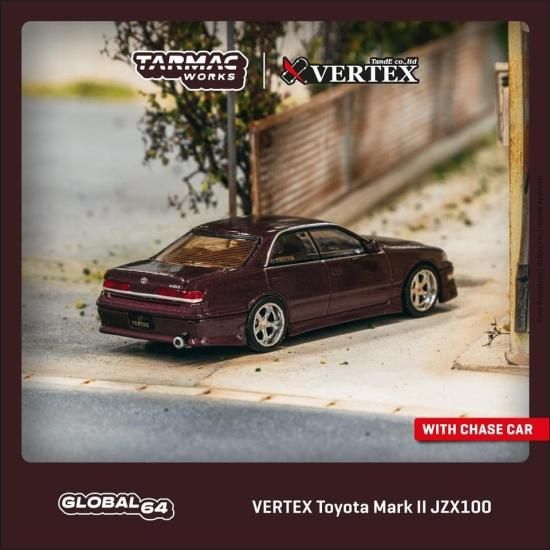 TARMAC WORKS 1/64 VERTEX Toyota Mark II JZX100 Purple Metallic