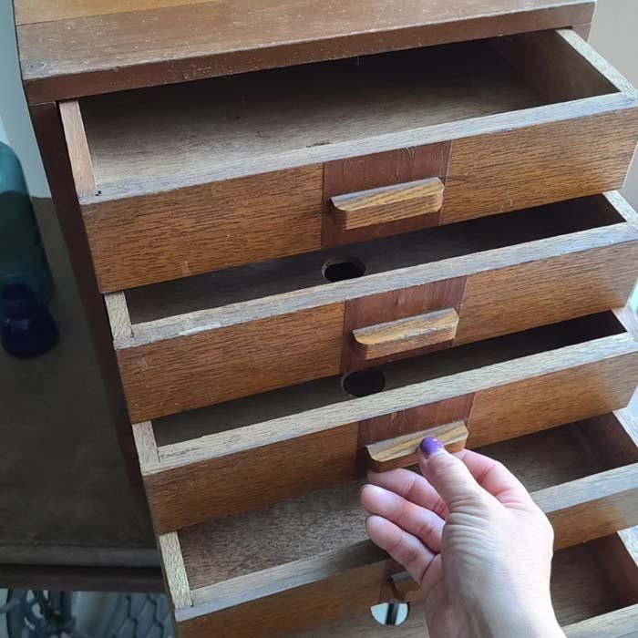 古家具・古道具・木製・小引き出し・昭和レトロ家具・5段 | 旅する