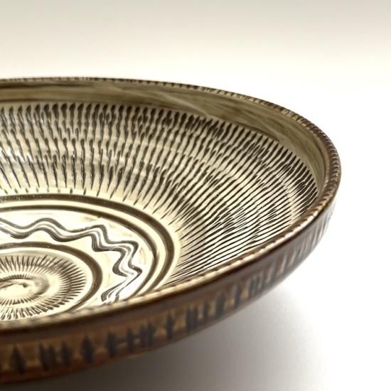 小鹿田焼 大皿 黒木昌伸窯 - Japanese craftsmanship @waza