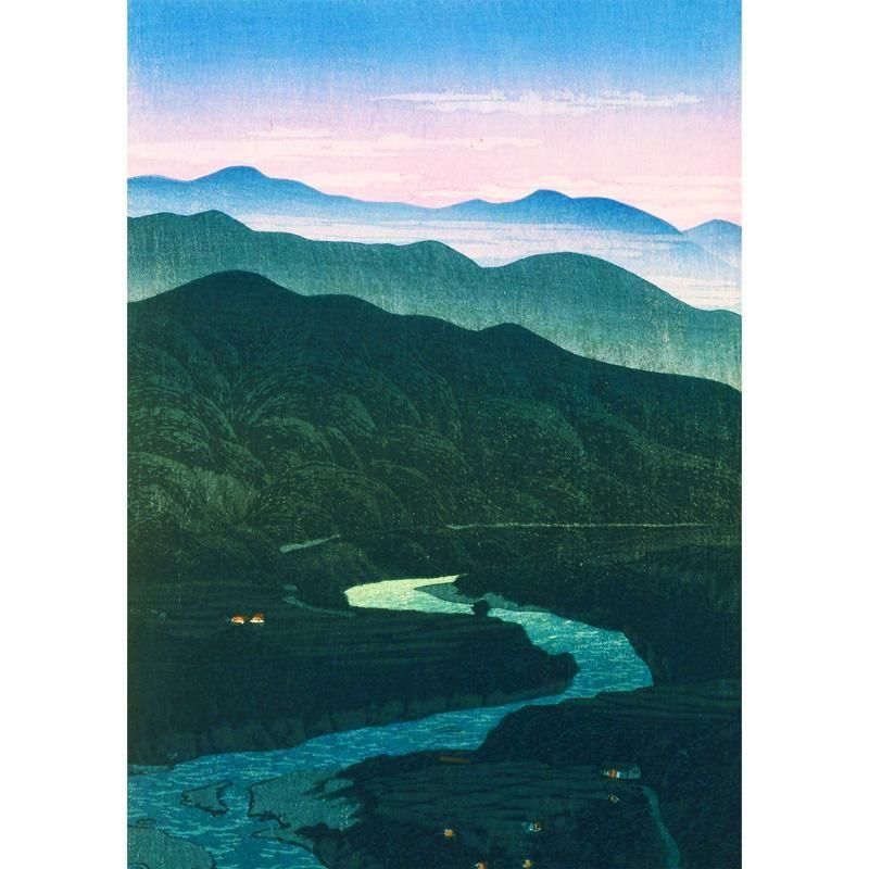越中庵谷峠 | 川瀬巴水版画 - ROSSO GRAFICO