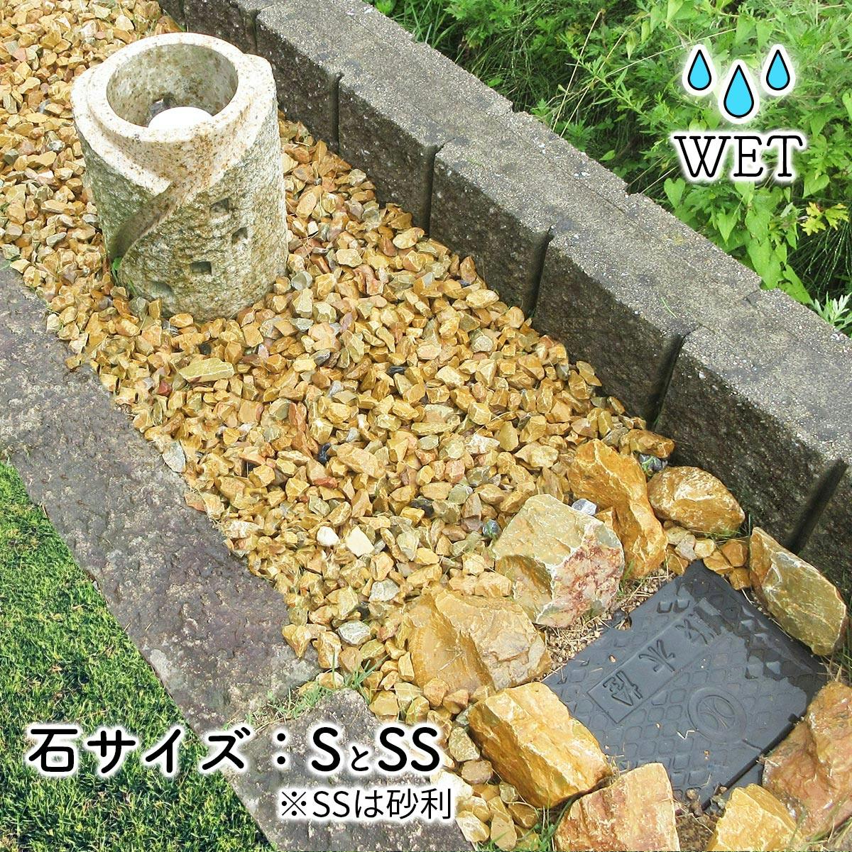 庭石 【ロックガーデン】 石 黄色 【イエロー S 110kg (22kgx5箱)】 割