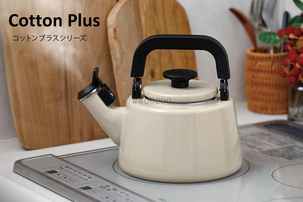 富士ホーロー コットン プラス 笛吹きケトル ホーロー 2.1L ガス火 IH