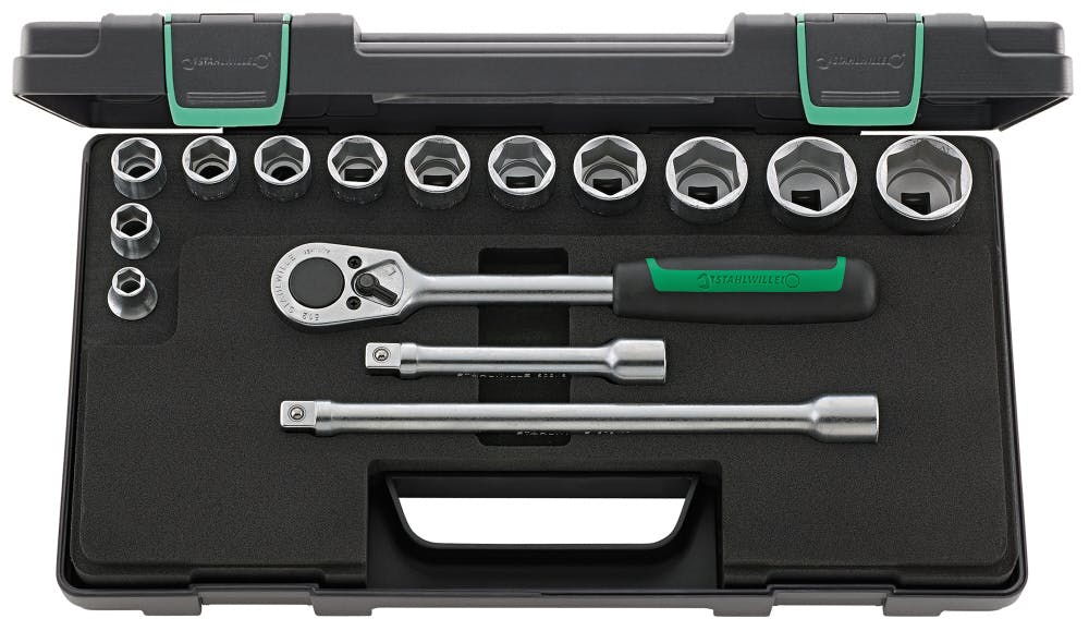 スタビレー 15点組 1/2SQ ソケットレンチセット 52/12/3KN ラチェット