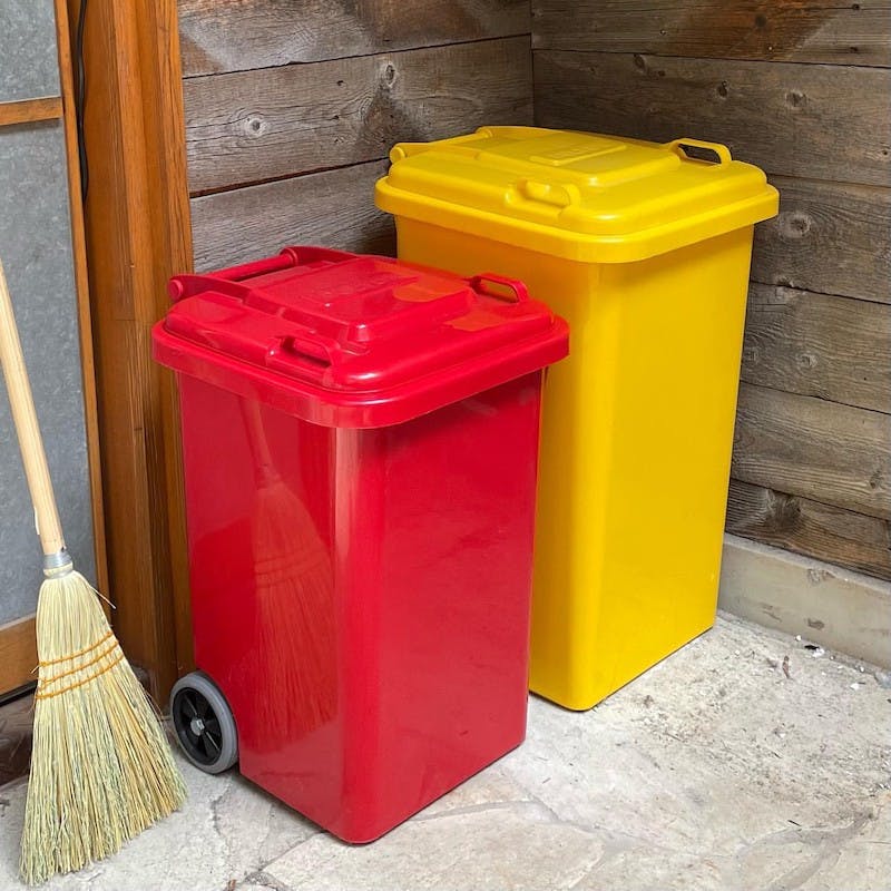 DULTON ダルトン プラスチック トラッシュカン 45リットル レッド