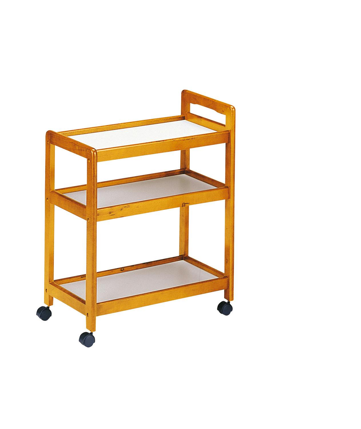 KOEKI 弘益 UTILITY KW-03(BR) 木製ワゴン 58.5×34×74 組立品
