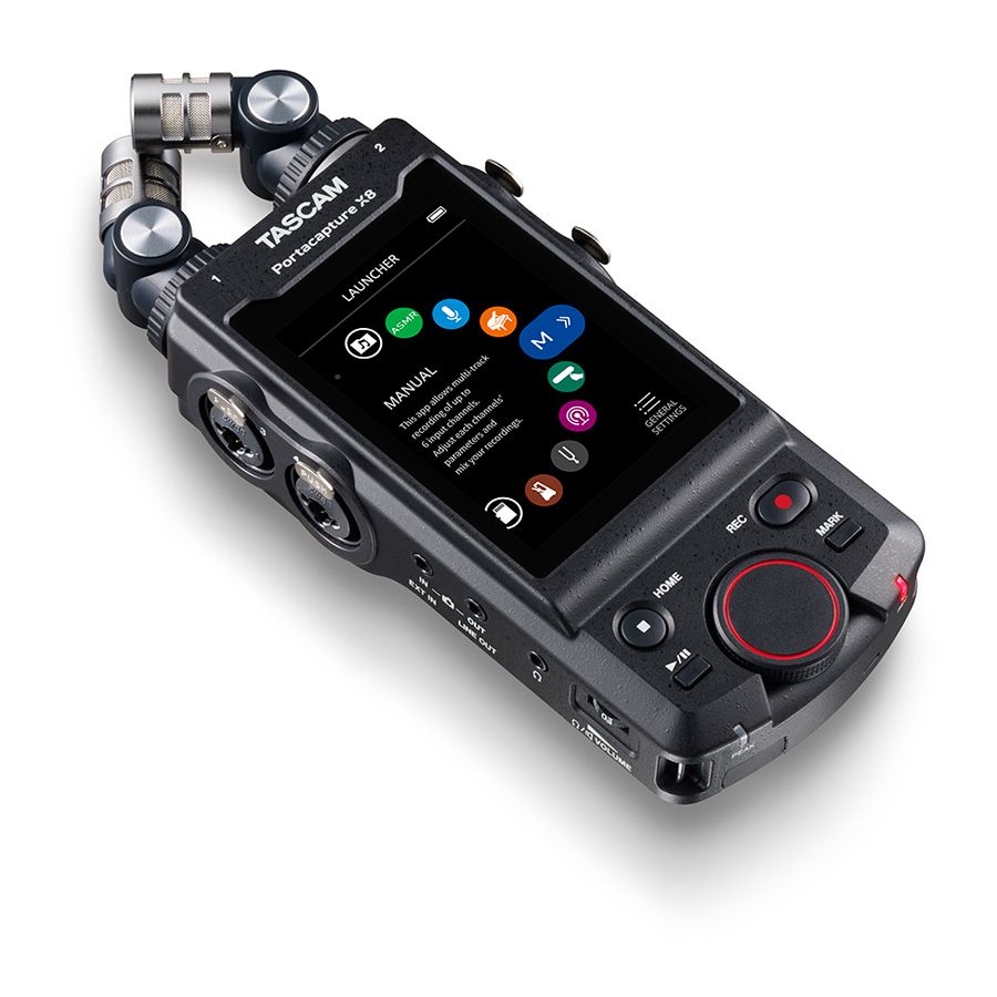 TASCAM Portacapture X8 | カラータッチパネルディスプレイ搭載
