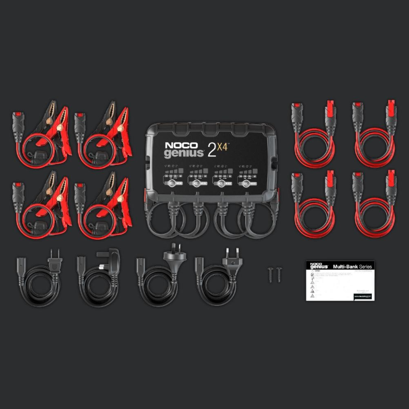NOCO GENIUS2X4 6V/12V 4-Bank, 8-Amp Smart Battery Charger