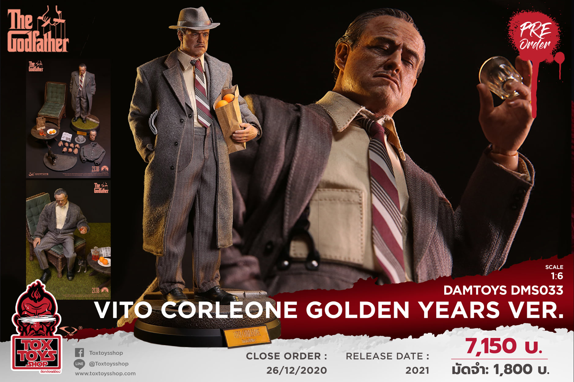 สั่งจอง]DAMTOYS DMS033 1/6 scale : The Godfather (1972) Vito