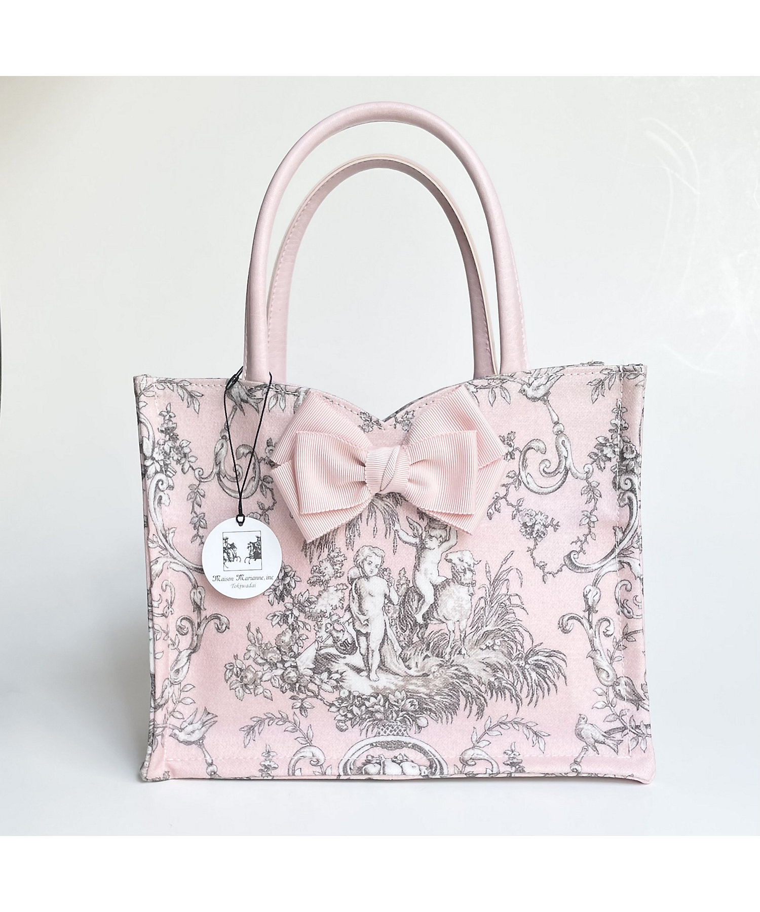 ☆ジュイハートカットスクエアバッグ ピンク | Maison Marianne/メゾン