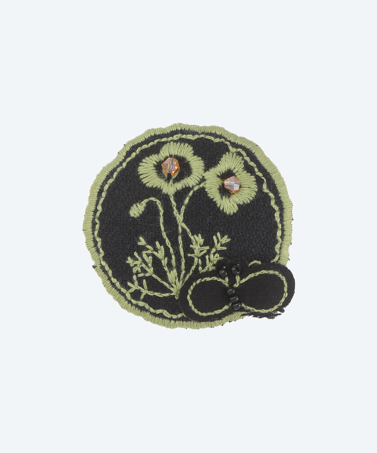 刺繍ブローチ「フラワー」 34030252 | super hakka feuille