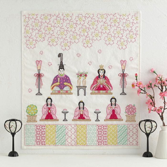 ステッチクロス＜お雛様と伝統柄＞ | リバティ 生地、編み物、刺繍