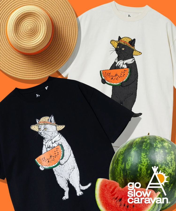 USA/Cスイカ猫 ゆったり TEE (MENS)｜ファッション通販 SANKO BAZAAR