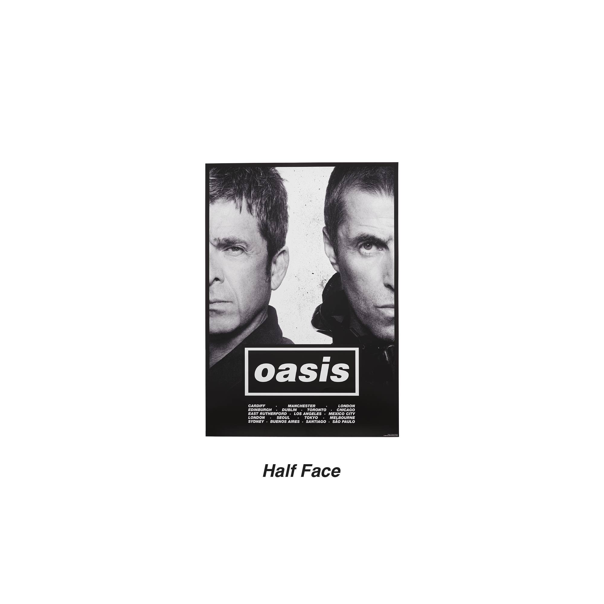 ポスター（Half Face / Tour Photo Mono /Gold Half Face ） | Oasis