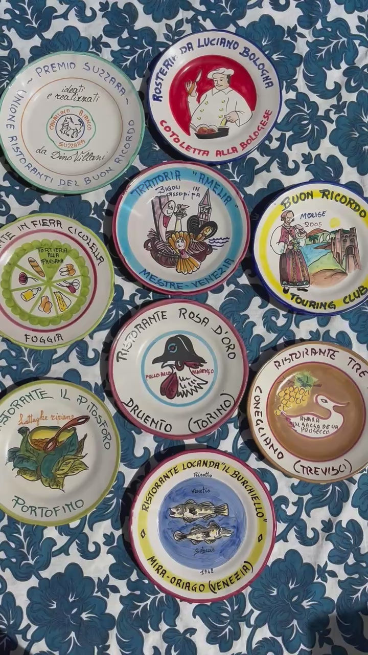 Buon Ricordo Vintage Italian Restaurant Plates – Vietri Ceramics