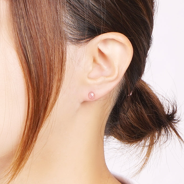 再入荷】一粒天然石 セラミックポストピアス 金属アレルギー対応
