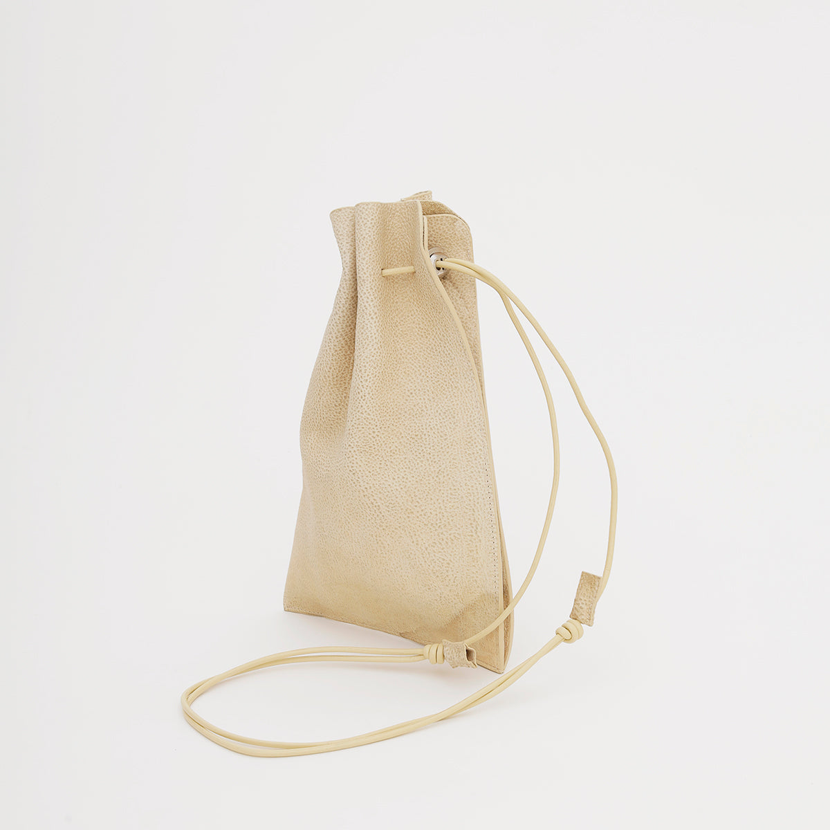 HERRIE KINCHAKU POUCH - XXS / SHIRO｜白鞣し革の極小レザーポーチ