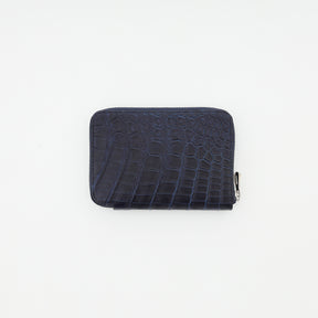CRISTY STUFFING MID WLT.5｜徳島藍×クロコダイルの手染めレザー財布