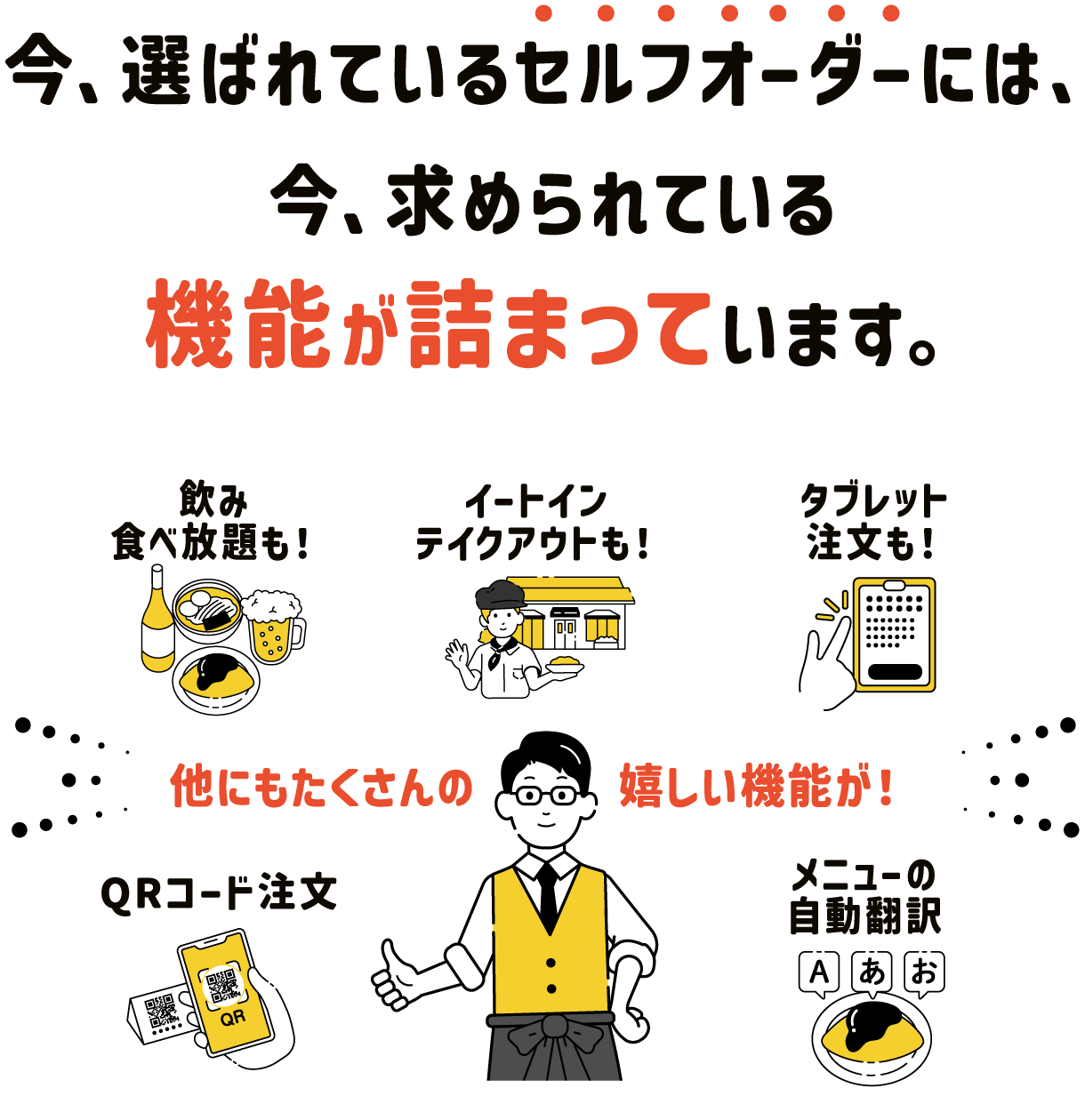 スマホで注文！オーダーの新しい価値を作るセルフオーダー『QR Order』