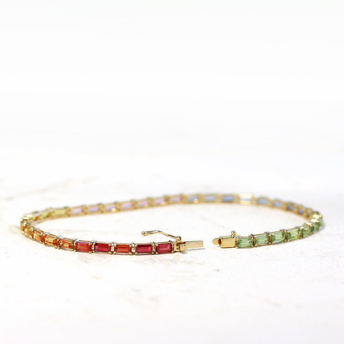 マルチカラーサファイア テニスブレスレット – JaMais Jewelry