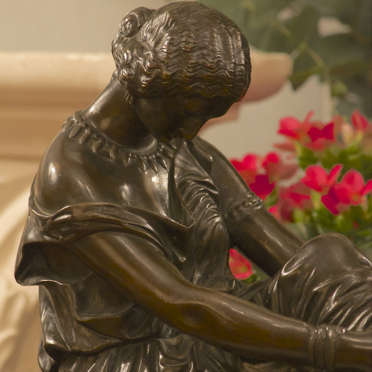 19th Century Bronze Figure of the Greek Poetess Sappho by Suesse