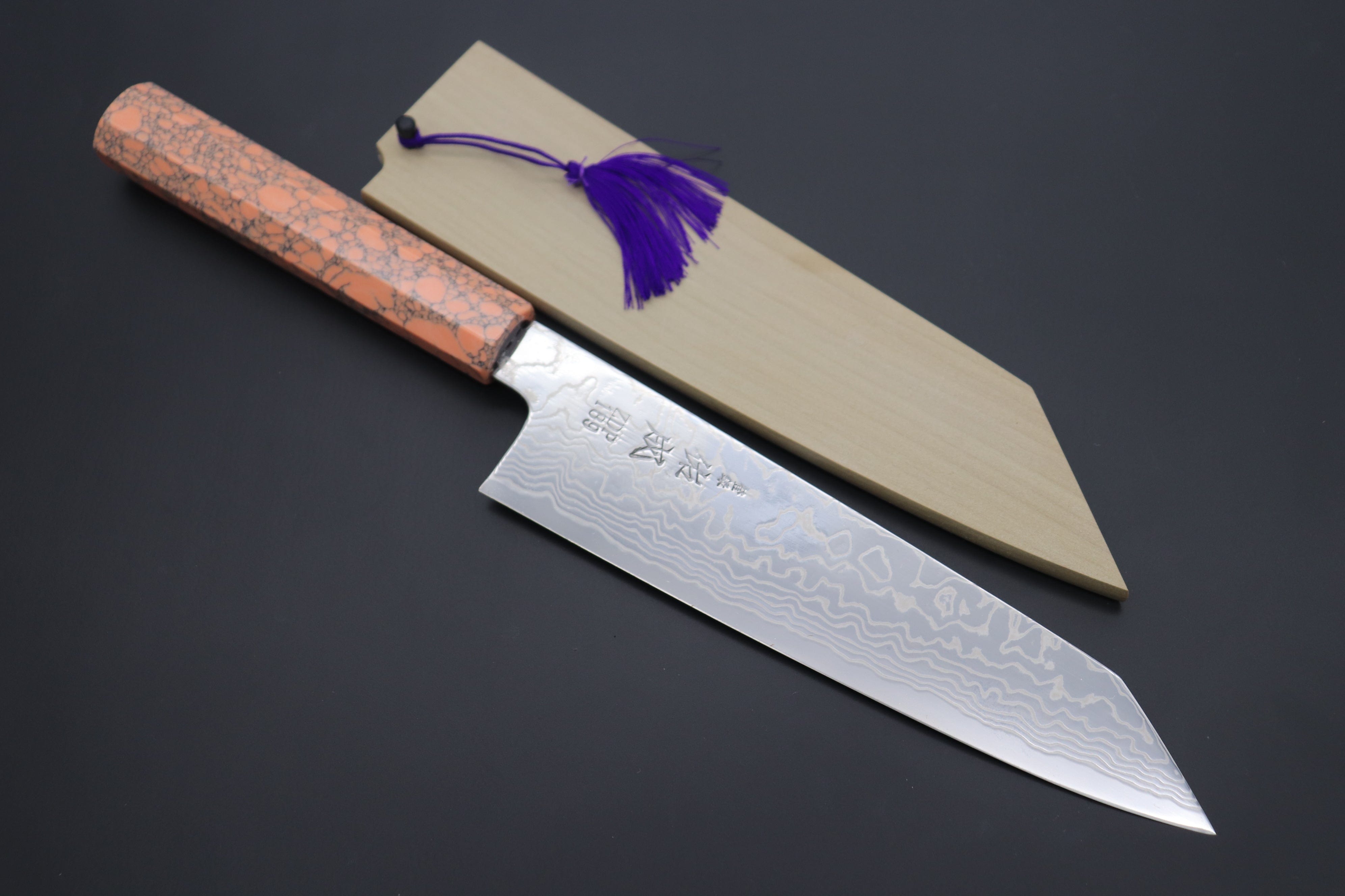 Custom Limited Edition Sukenari ZDP-189 Nickel Damascus Kiritsuke