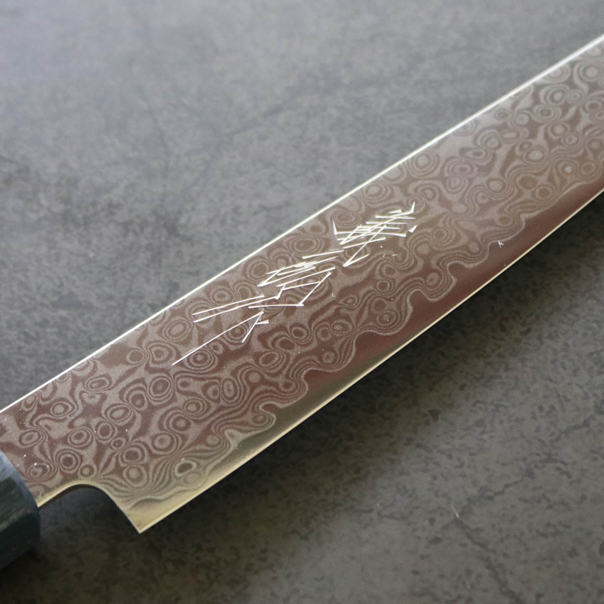 堺打刃物 包丁 | ダマスカス67層 ペティ 15cm 両刃 | 暁ハンドル 桐箱入り