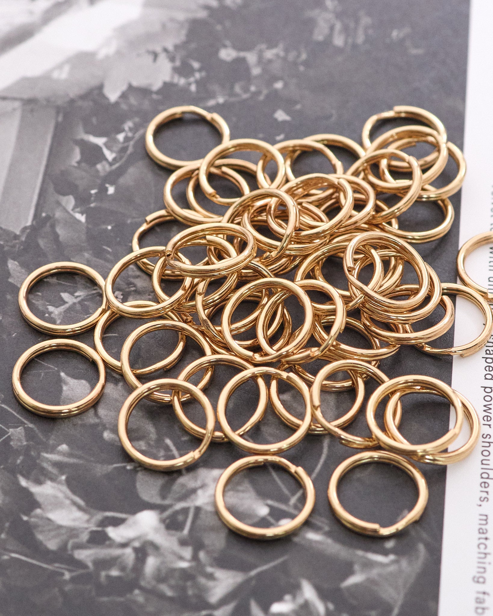 二重リング 直径15mm 20個入り JPC0089 - アクセサリーパーツ・資材の