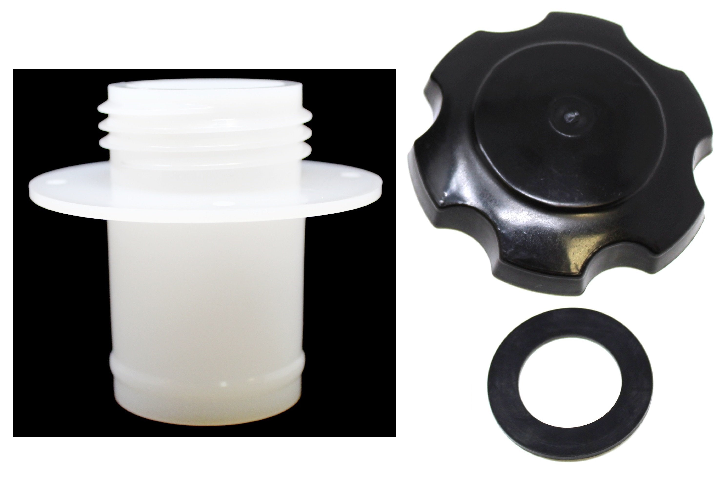 Aftermarket Kawasaki Jet Ski Gas Cap, Gasket & White Fuel Tank