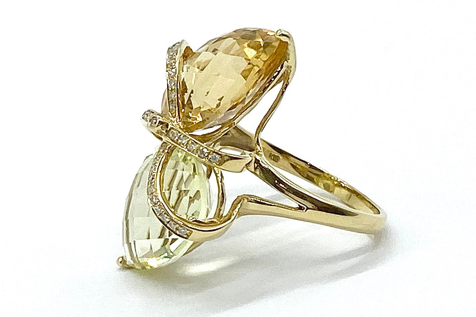 Citrine K18シトリン ダイヤモンドリング (NO.304843) – JEX宝石
