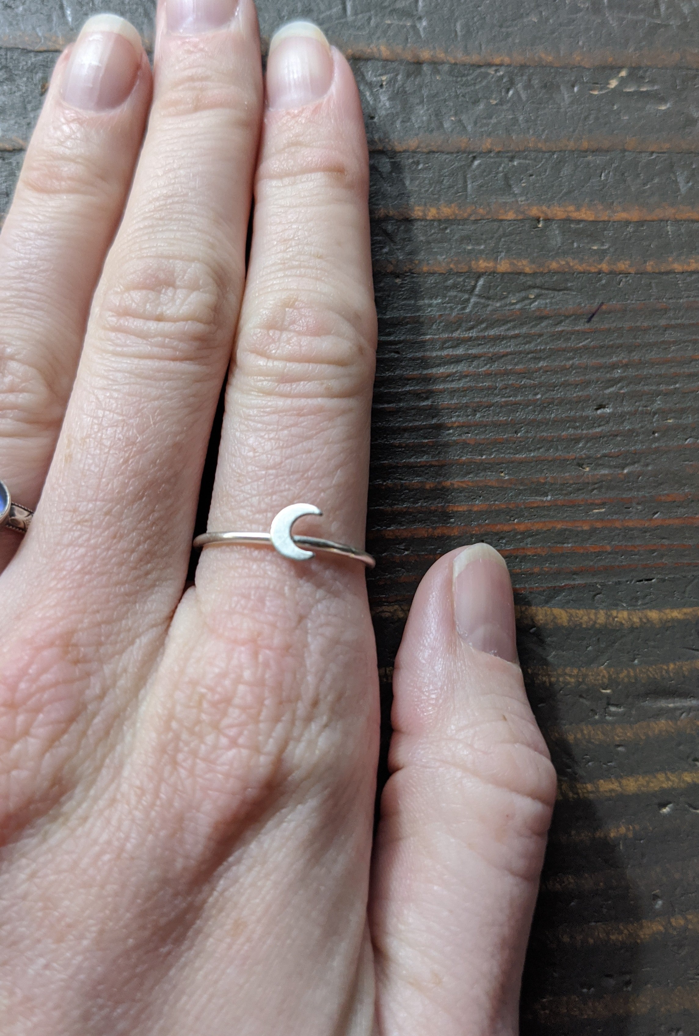 Sterling Silver Crescent Moon Ring – JFOX Jewelry