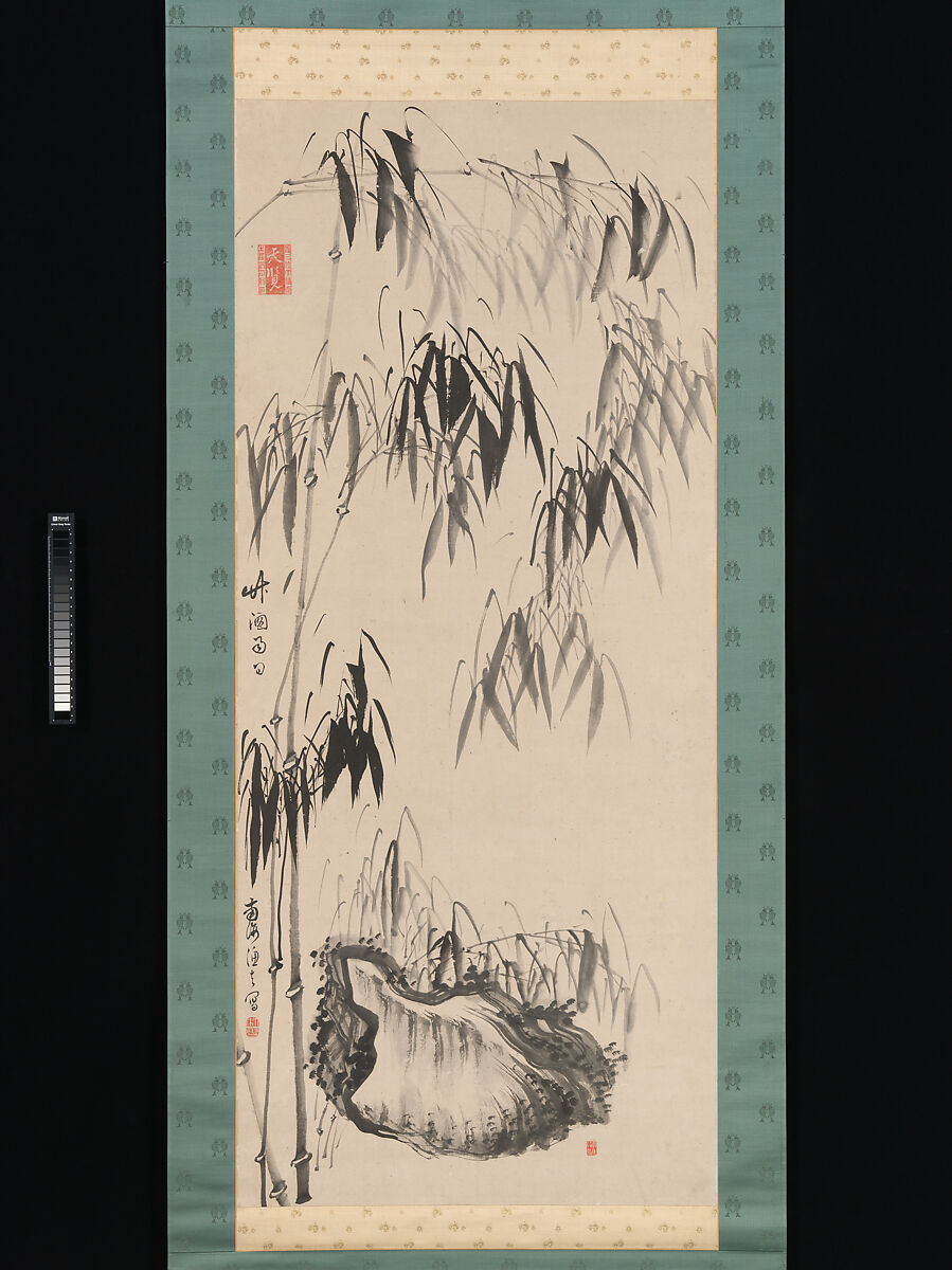 竹窓雨日 Window onto Bamboo on a Rainy Day】日本‐江戸時代‐