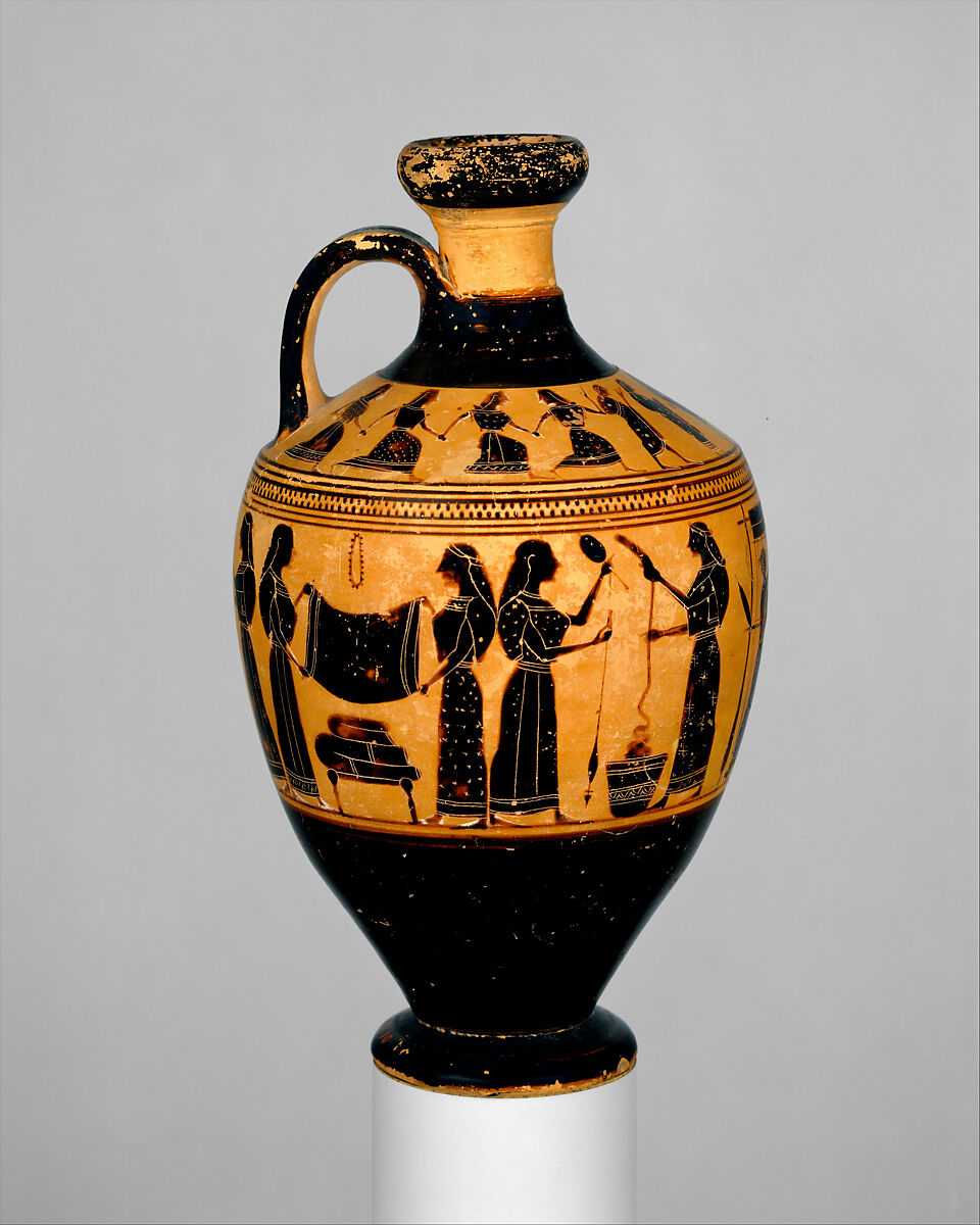 テラコッタ製レキュトス（油瓶） Terracotta lekythos (oil flask