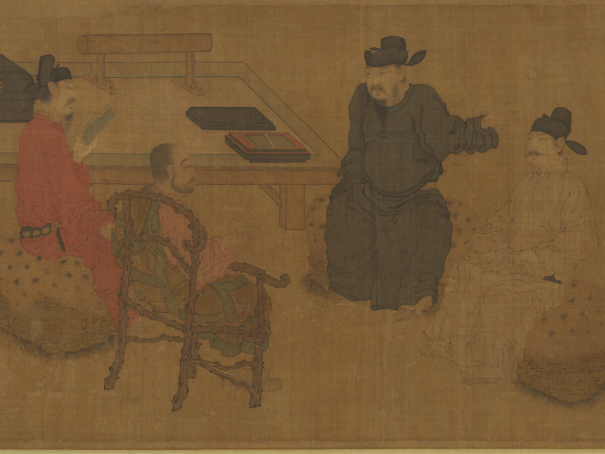 五代周文矩琉璃堂人物図巻 Scholars of the Liuli Hall】中国-南宋時代