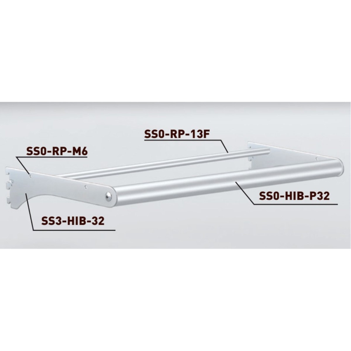 SS3-HXB-32 シューノ32 クロスパイプ用ハンガーブラケットΦ32 1本
