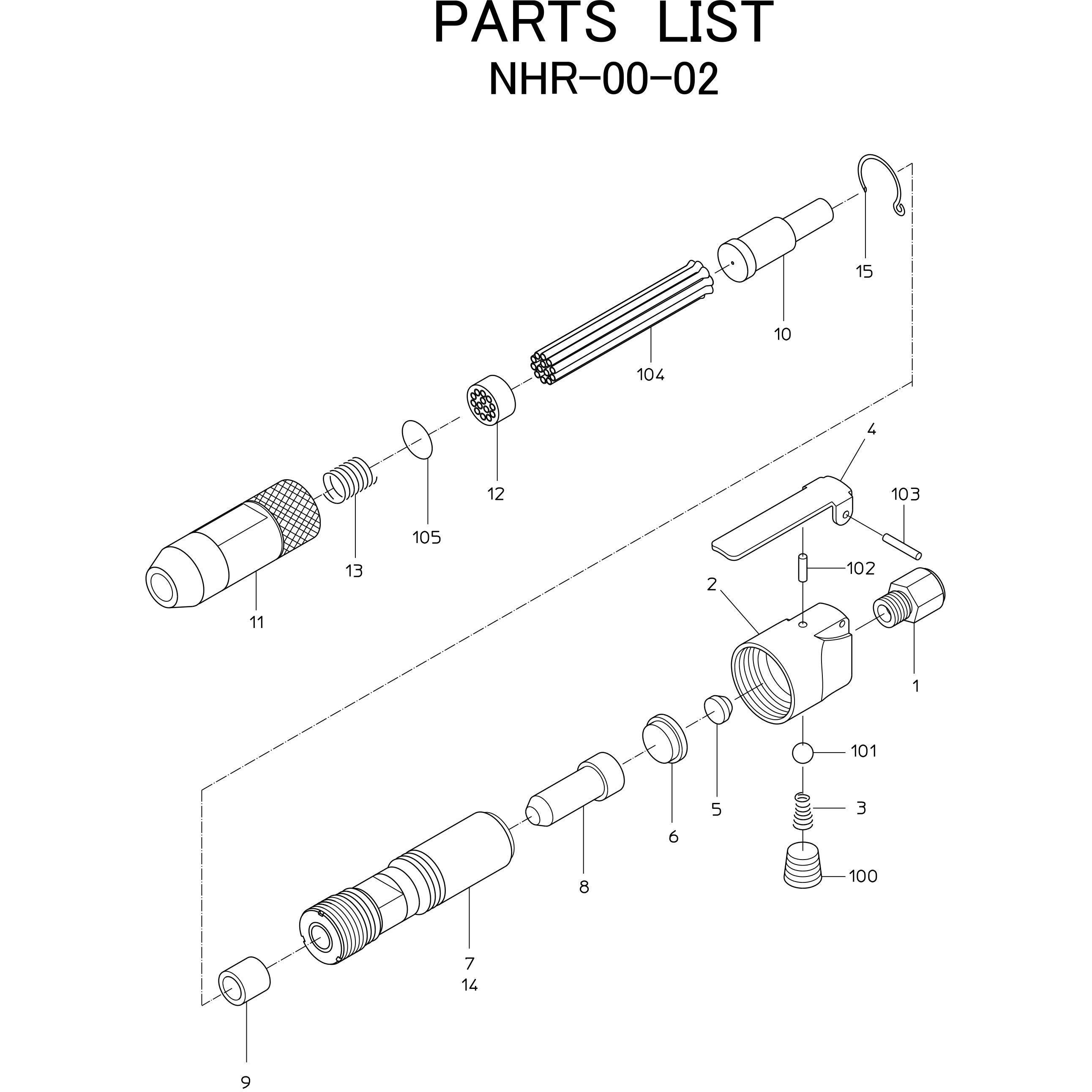 17202092 ニードルスケーラ NHR-00-02 部品 1個 日本ニューマチック