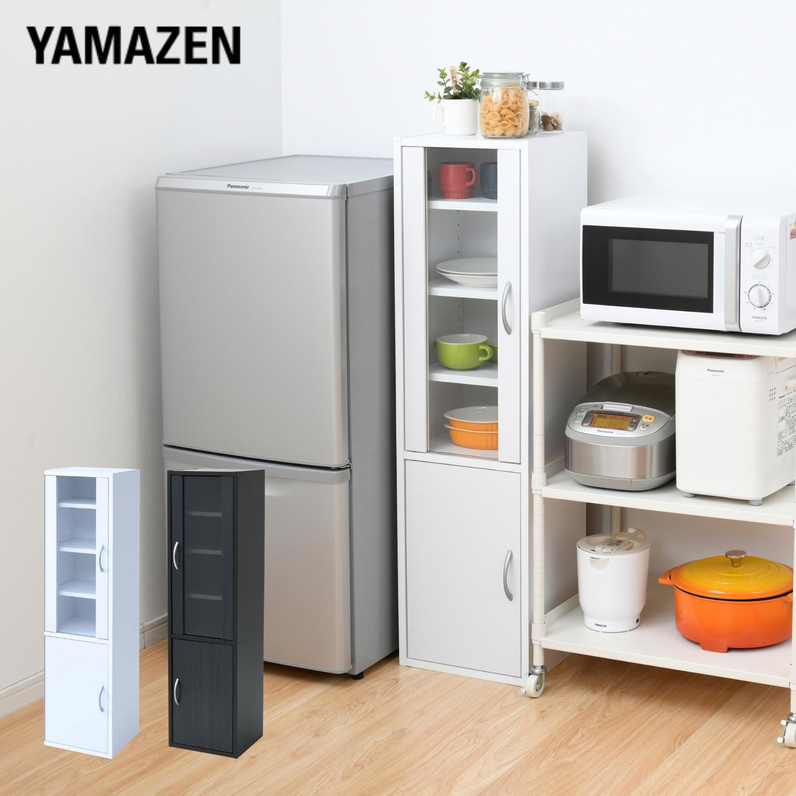 CCB-1230(DBR) スリム食器棚 (ハイタイプ) YAMAZEN(山善) ダーク