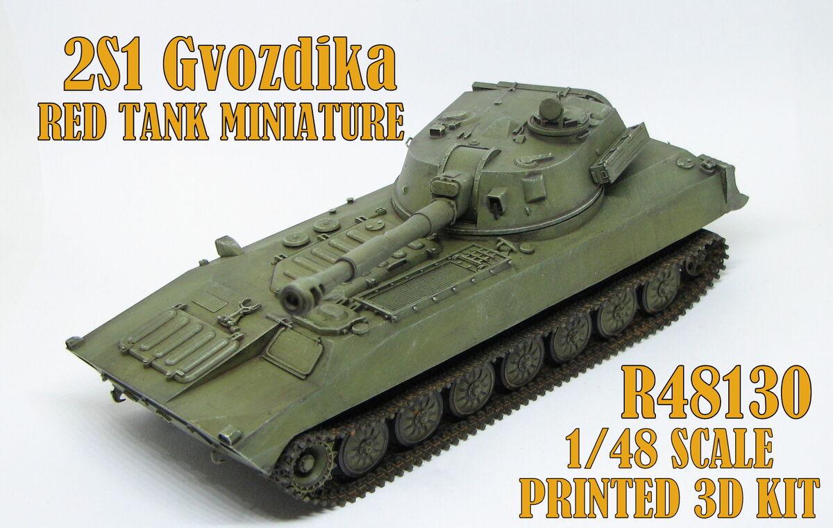2S1 Gvozdika RED TANK MINIATURE -48130