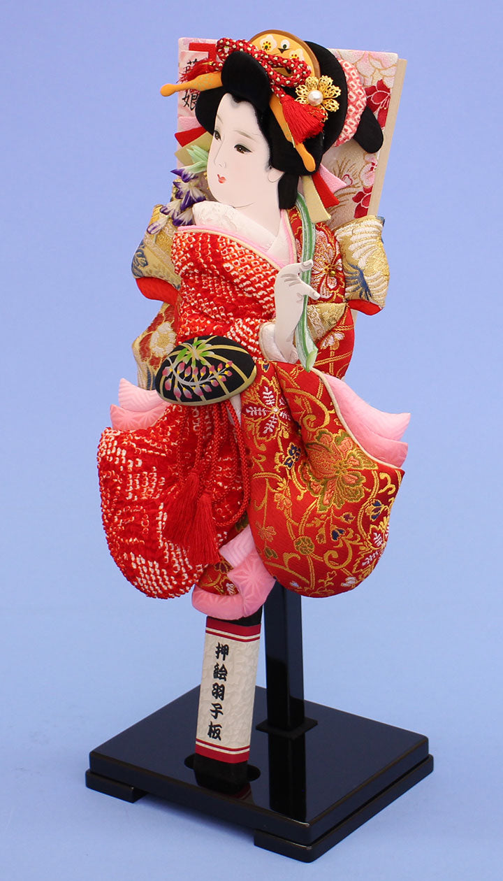 押絵羽子板13号 華舞 黒塗台付き｜海外の手土産にもおすすめ大き目の