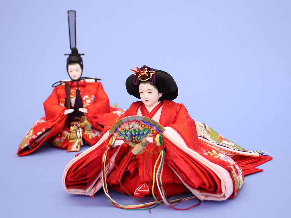 雛人形 平飾り 幅60cm 京十二番 極上金彩刺繍 赤｜寿鳳人形東芸 – 寿鳳