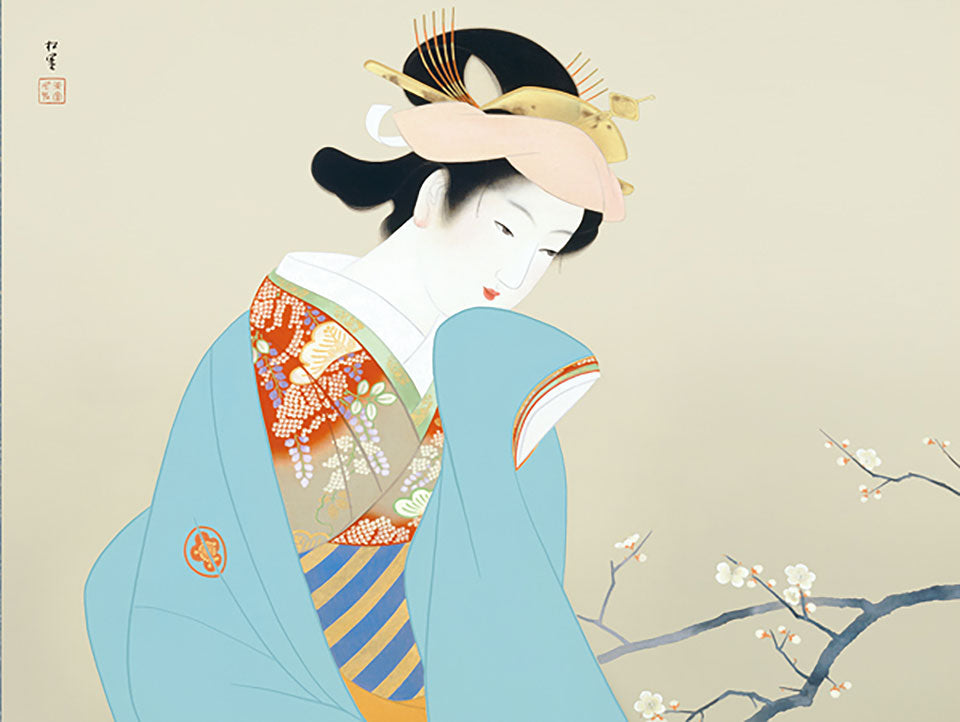 名画複製画掛け軸 春芳 上村松園 – 寿鳳人形の東芸