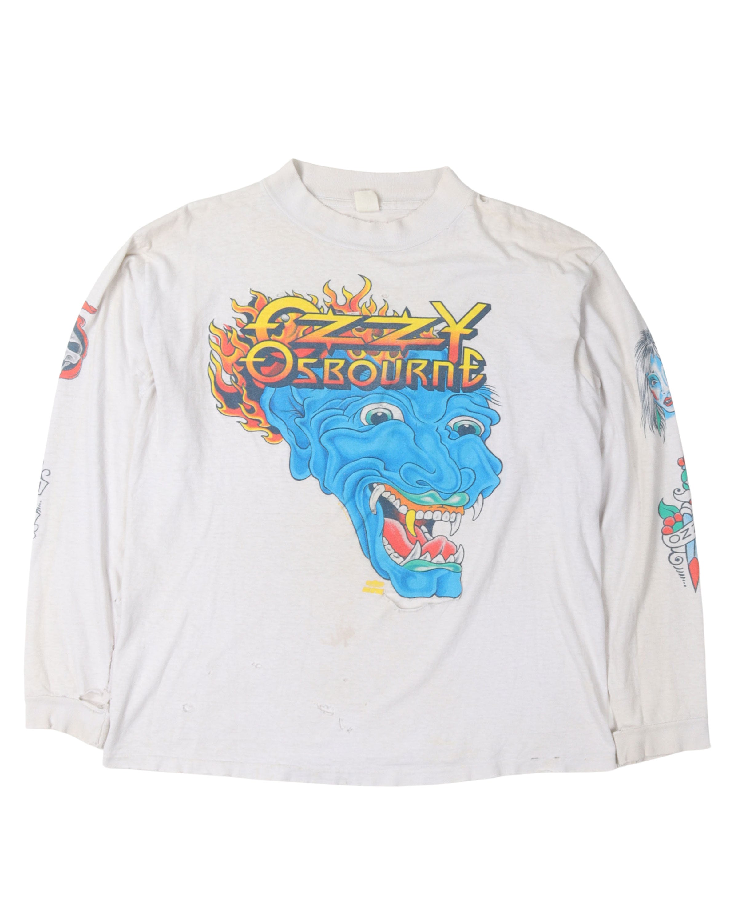 Vintage Ozzy Osborne Tattoo Long Sleeve T-Shirt – Justin Reed