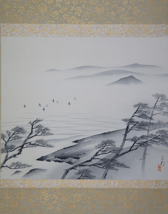 橋本永邦 海濱 | 掛軸(掛け軸)販売／表装ご依頼は掛軸いっぷく掛軸